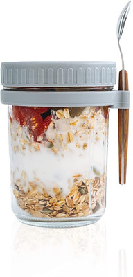 Prefact Glass Milk Container  - 350 ml(Grey)