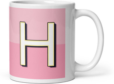 Mr UVD Alphabet H_MUGG Ceramic Coffee Mug(350 ml)