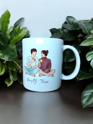 rssh creation Beautiful Couple Print Ceramic Coffee Mug(360 ml)