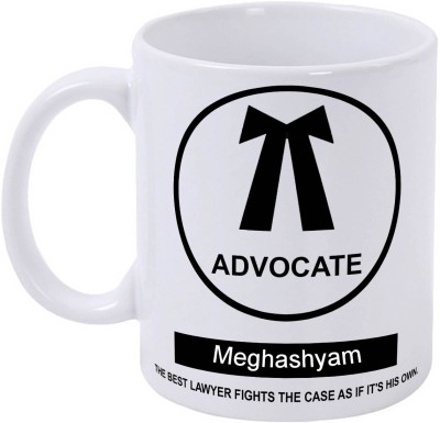 epheriwala Advocate Meghashyam coffee mugs for Advocates and Lawyers/ Gift for advocates Ceramic Coffee Mug(350 ml)