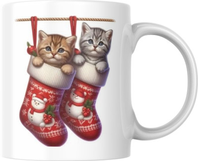 sri hari traders cute kitten printed coffee mug Ceramic Coffee Mug(1 ml)