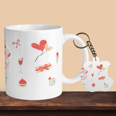 VMSHOPPINGMART 101_Love You R-A Ceramic Coffee Mug(330 ml, Pack of 2)