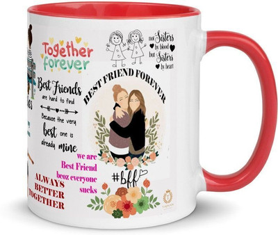 TAJNAN TAJ-BESTFRD-REDMUG Ceramic Coffee Mug(350 ml)