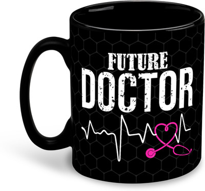 whats your kick new-wyk_Docter Printed Design Black Patch Coffee - D18 Ceramic Coffee Mug(325 ml)