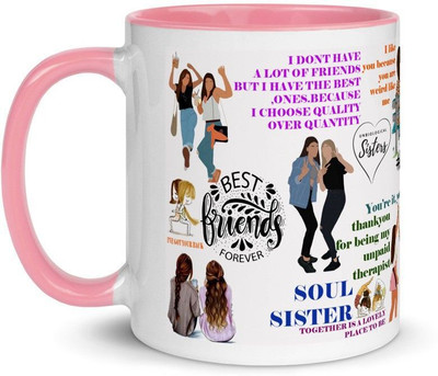 TAJNAN TAJ-BESTFRD-PINK Ceramic Coffee Mug(350 ml)