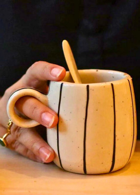 GleamSun Black Lineds // Cuddles Ceramic Coffee Mug(250 ml)