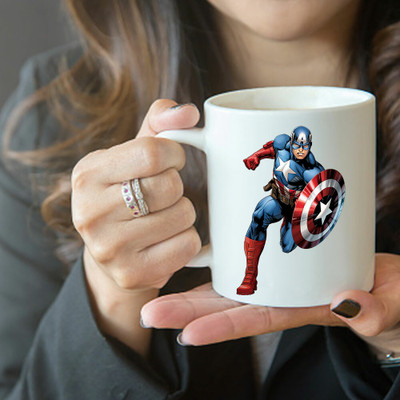 Artefact Good Quality Captain America Ceramic Coffee Mug(330 ml)