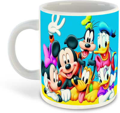 FLEXERSTYLE NEW2025-Mickey Mouse Printed White Coffee - D10 Ceramic Coffee Mug(325 ml)