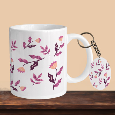 Hunter Studio 101_Leafs R-O Ceramic Coffee Mug(330 ml, Pack of 2)