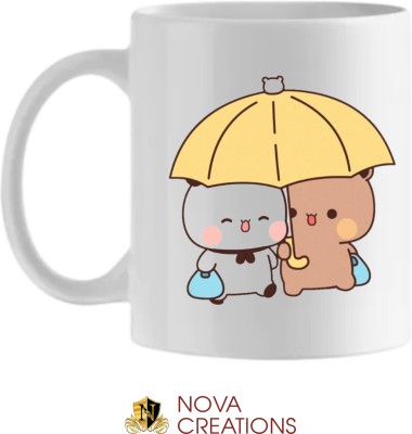 Nova Creations Bubu Dudu Designer Ceramic Coffee Mug(325 ml)