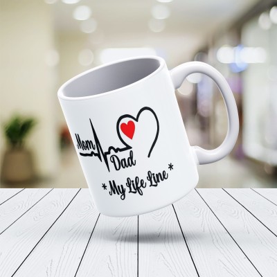 V Kraft Best mom Ever Unique mom Quote Printed Stylish Coffee for mom 198 Ceramic Coffee Mug(330 ml)