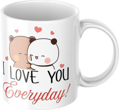 Dryclap Bubu Dudu Love Couple Gifting wife/Girlfriend Ceramic Coffee Mug(350 ml)
