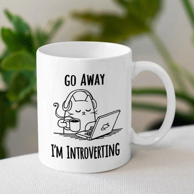 Majestic Blue Joy Ceramic White mug pack of 2 Customized designs_JHG195 Ceramic Coffee Mug(350 ml, Pack of 2)