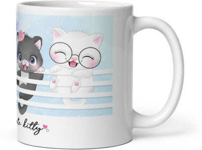 Mr UVD Cuteeeesss Kitty_MUGG Ceramic Coffee Mug(350 ml)