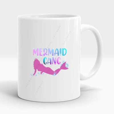 LASTWAVE Mermaid Gang, Graphic Printed 325ml Ceramic Coffee Mug(325 ml)