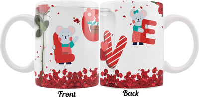 iMPACTGift Love Printed Happy Valentines day Best Gift for Husband and Wife, Girlfriend and Boyfriend, Lover Ceramic Coffee Mug(325 ml)