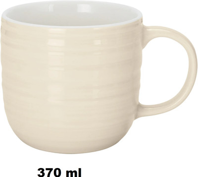 TREO cove mug 370 ml cream Ceramic Coffee Mug(370 ml)