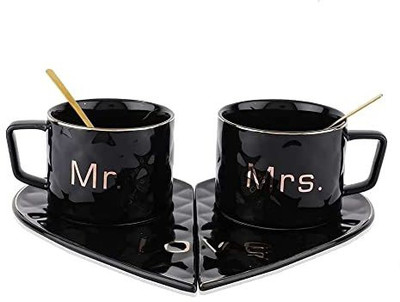 EITHEO Cute Gifted Love Couple Ceramic Coffee Mug(400 ml)