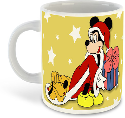 FLEXERSTYLE NEW2025-Mickey Mouse Printed White Coffee - D21 Ceramic Coffee Mug(325 ml)