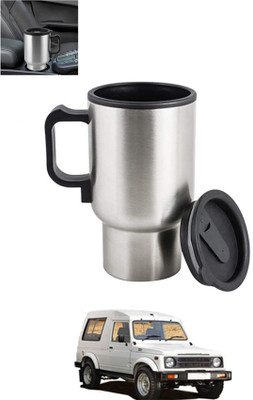 MSNP Stainless Steel 12V/500Ml/Comfortable Electric Travel Universal For Car 108 Stainless Steel Tumbler(350 ml)