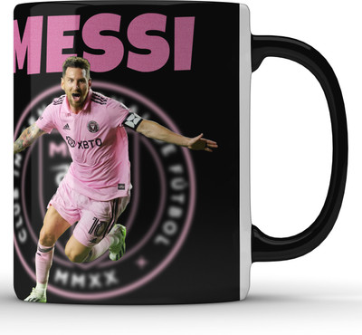 Unbounded Company Messi Inter Miami CF Black Ceramic Coffee Mug(325 ml)