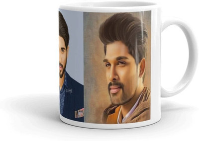 Mr UVD Allu Arjun Fan Following 3 Photos Collage Premium Quality_MUGG Ceramic Coffee Mug(350 ml)