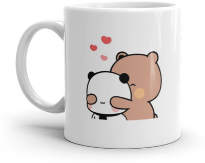 Mr UVD Dudu Closing Bubu eyes For Surprising Ceramic Coffee Mug(350 ml)