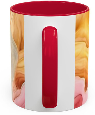 Vihaan Fashions Abstract Marble Art Coffee, 1447-Black Ceramic Coffee Mug(330 ml)