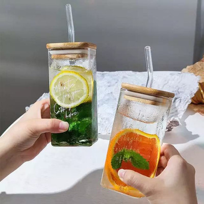 TINSUHG Glass Utility Container  - 385 ml(Pack of 2, Clear)