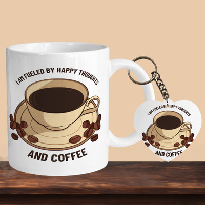 AG MALL 101_I Have Fuled My Happy Thoughts R-H Ceramic Coffee Mug(330 ml, Pack of 2)