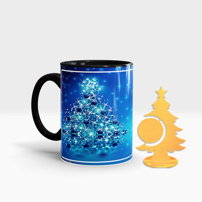 Fifth and Moon C-BLK-TREE-40 Ceramic Coffee Mug(320 ml, Pack of 2)