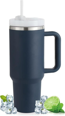 SEDOKA Tumbler with Handle and Straw Lid | Double Wall Vacuum Reusable, hot & cold Stainless Steel Tumbler(1245 ml)