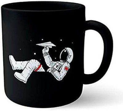 jahancrafts Astronaut Space Rest Typography Ceramic Coffee Mug(330 ml)