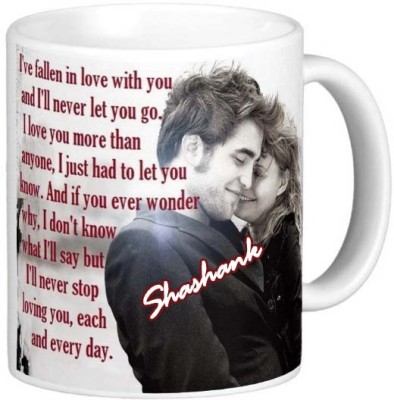 Exocticaa Romantic Gift for Shashank I Love You 088 Ceramic Coffee Mug(325 ml)