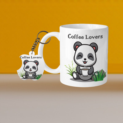 AG MALL 101_VM Hey There L-A Ceramic Coffee Mug(315 ml, Pack of 2)