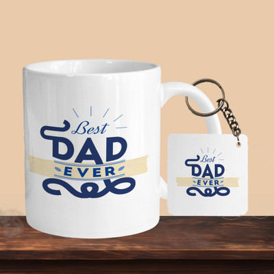 Print Ginnie 101_Best Dad Ever 02 R-S Ceramic Coffee Mug(325 ml)