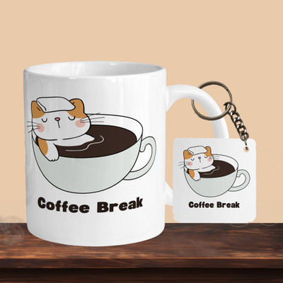 VM MALL 101_Coffee Break Rest R-S Ceramic Coffee Mug(330 ml)