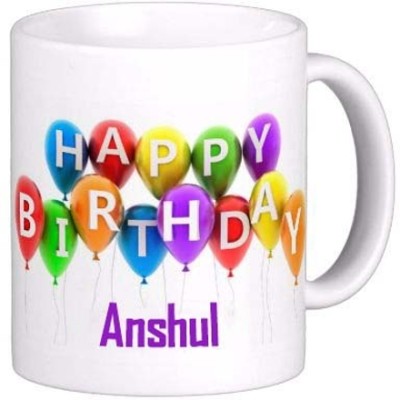 GNS Happy Birthday Gift for Anshul 004 Ceramic Coffee Mug(325 ml)