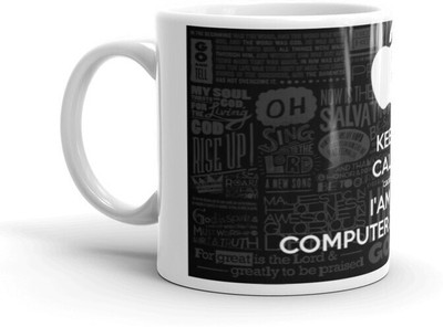 Mr UVD Keep Clam I Am a Computer EngineerPremium Quality (35ml)_MUGG Ceramic Coffee Mug(350 ml)