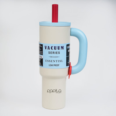 papita Hot and Cold Insulated Tumbler Lid Tumbler Straw double wall tumbler Stainless Steel Coffee Mug(1200 ml)