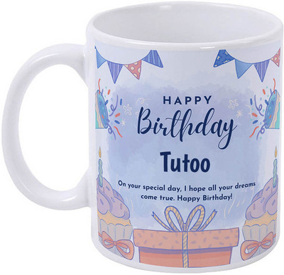 GIFTUATION Happy Birthday Tutoo / Gift for Birthday Ceramic Coffee Mug(325 ml)