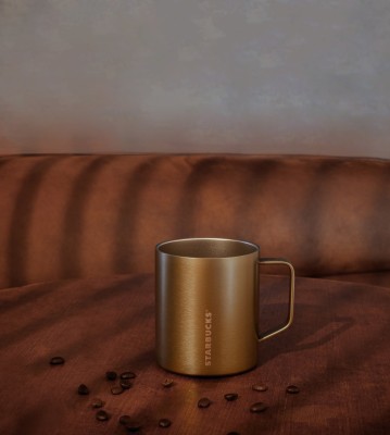 Starbucks Olive Green Stainless Steel Coffee Mug(414 ml)