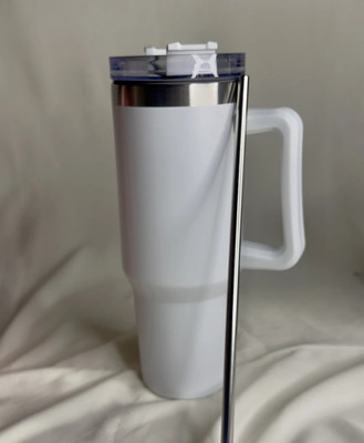 THE COZY STORE 1200ml White Tumbler with Straw |Insulated Travel | Office, Gym, etc Stainless Steel Tumbler(1200 ml)