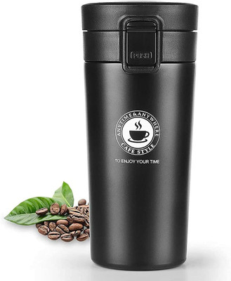 Fulkiza Double Wall Vacuum Insulated Stainless Steel Tea Coffee Thermos Flask Stainless Steel Coffee Mug(400 ml)