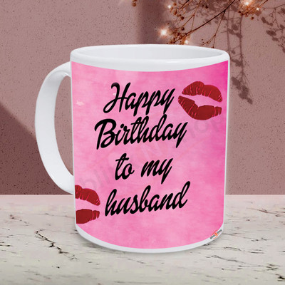 blinkNshop Happy birthday to my husband Ceramic Coffee Mug(325 ml)