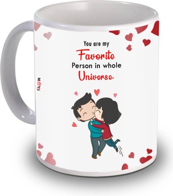 ME&YOU Gift Pack For Valentines Day - Printed Ceramic Coffee Ceramic Coffee Mug(325 ml)