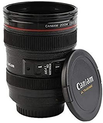 Fulkiza Prime Camera Lens Coffee 400 ml Plastic, Stainless Steel Coffee Stainless Steel Coffee Mug(350 ml)
