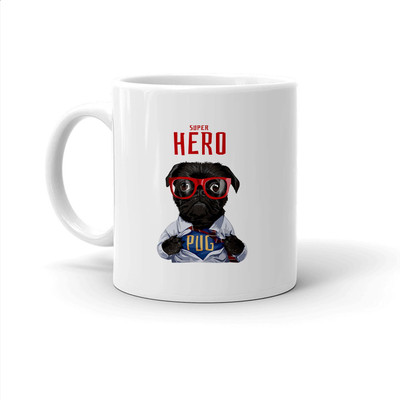 Clapcart SUPER HERO Printer Designer Coffee Ceramic Coffee Mug(325 ml)