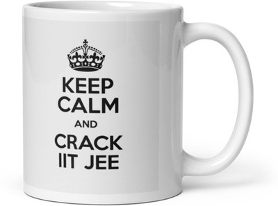 Mr UVD Keep Clam And Crack IIT JEE_MUGG Ceramic Coffee Mug(350 ml)