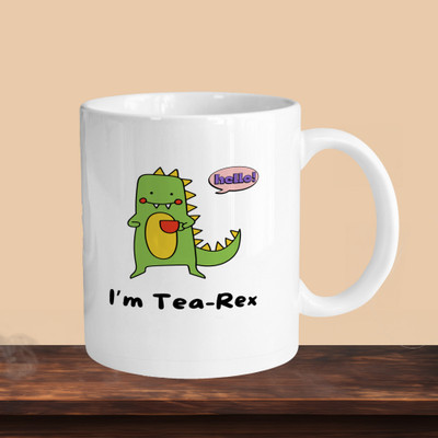 Print Ginnie 101_I'm Tea Rex R Ceramic Coffee Mug(325 ml)
